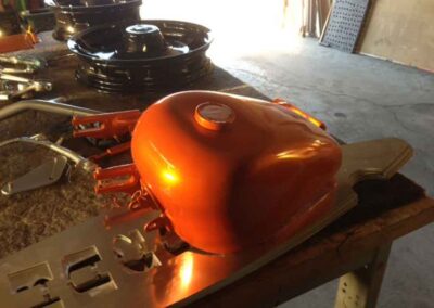 Orange gas tank